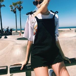 LF black cloth overalls